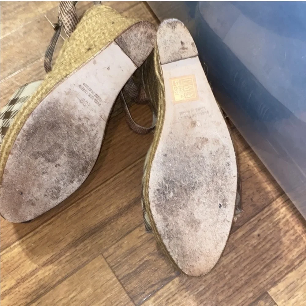 Burberry Brown Checkered Women's Sandals